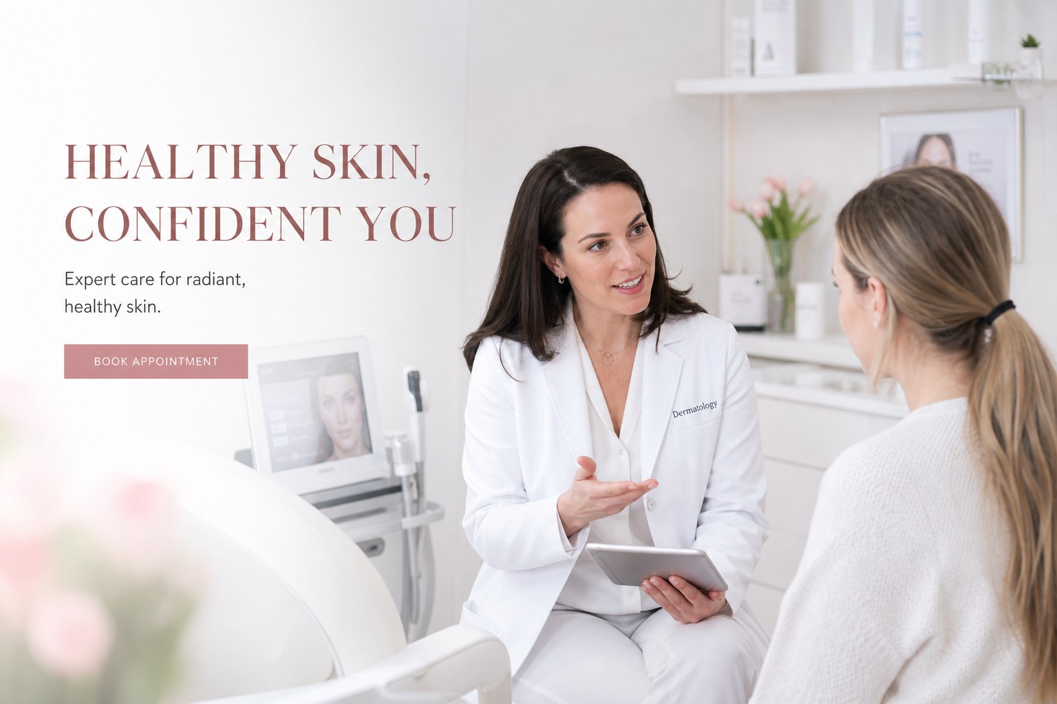 Aesthetic facial treatment at a verified clinic